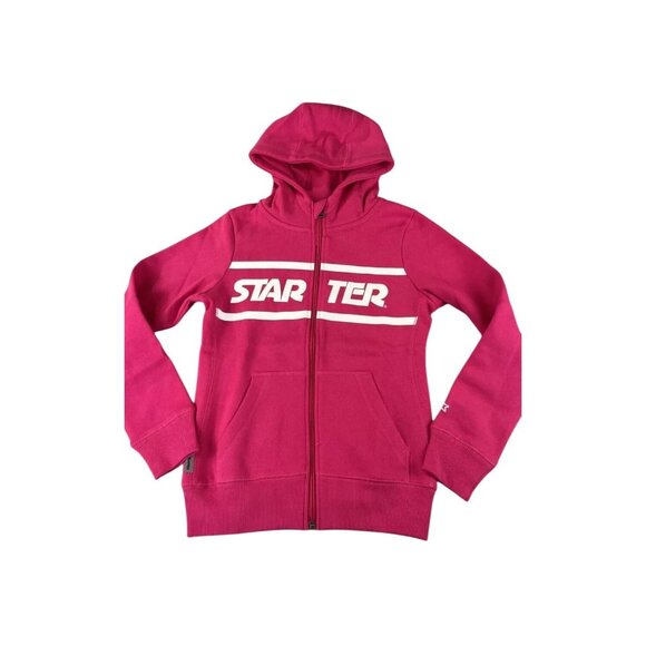 Starter Kids Authentic Medium Pink Hoodie Jacket 60% Cotton & 40% Polyester With - Picture 1 of 5
